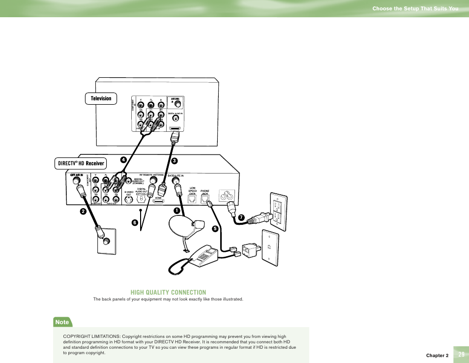 High quality connection | DirecTV H10 User Manual | Page 33 / 104