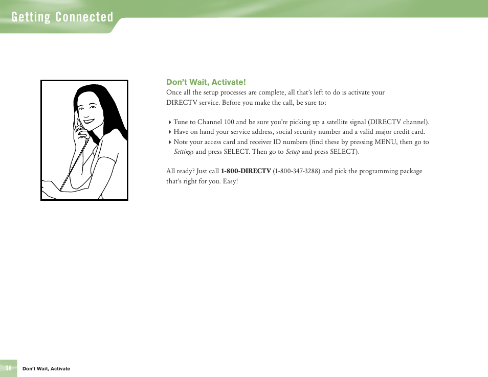 Getting connected | DirecTV H10 User Manual | Page 42 / 104
