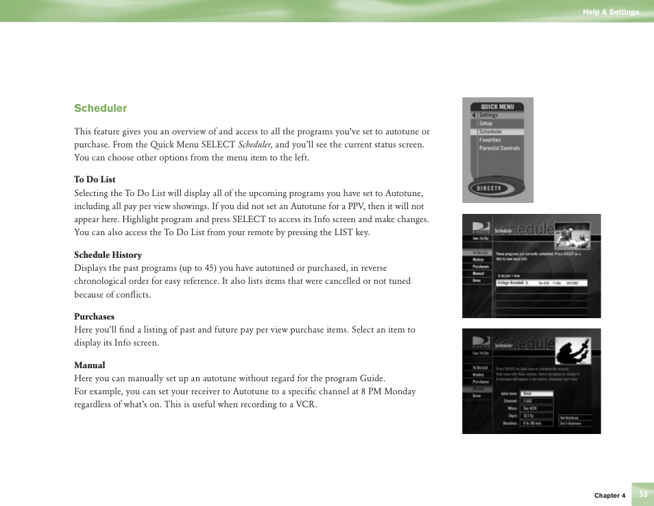 DirecTV H10 User Manual | Page 57 / 104