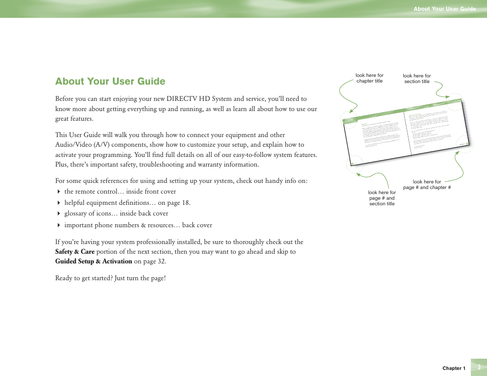 About your user guide | DirecTV H10 User Manual | Page 7 / 104
