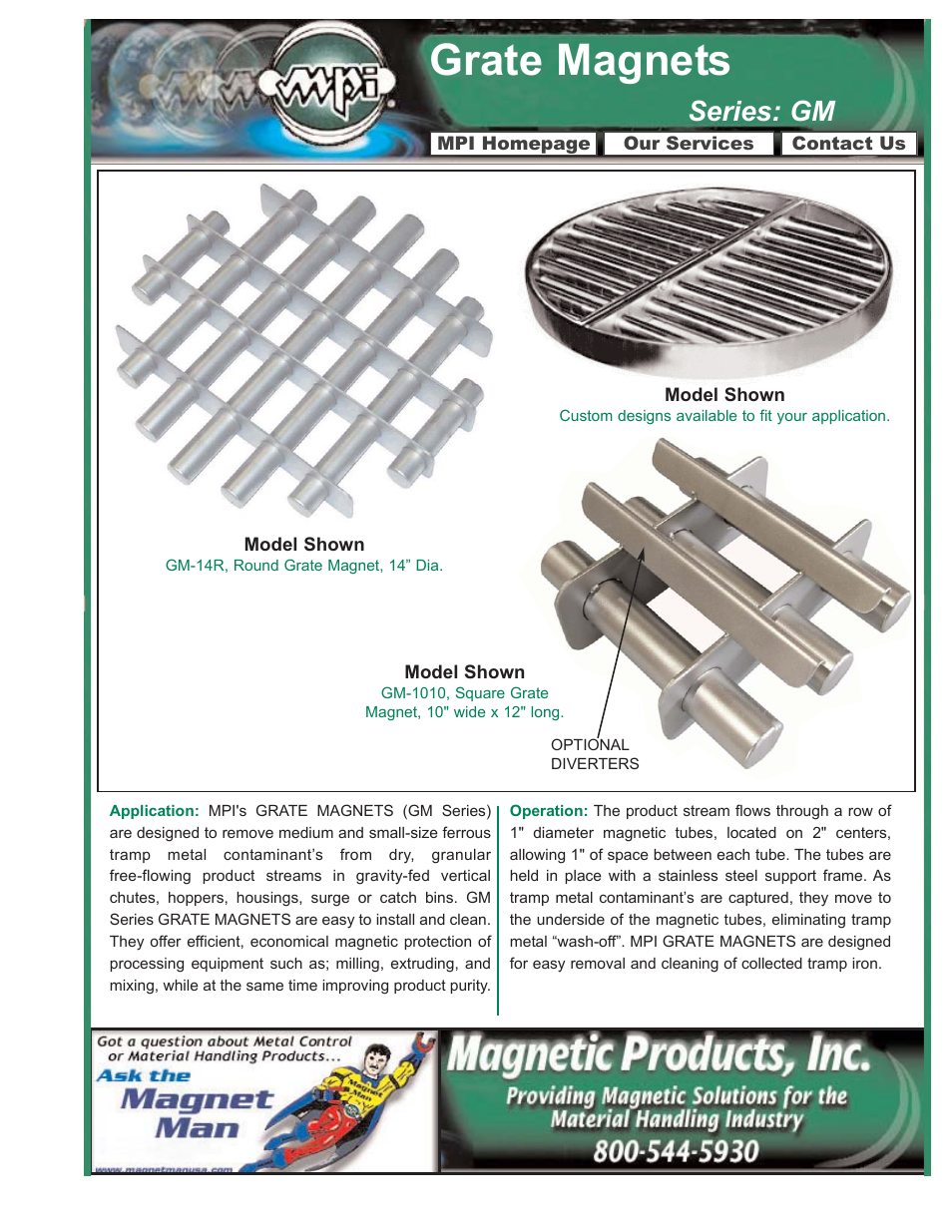 Magnetic Products GM Series Grate Magnets User Manual | 2 pages