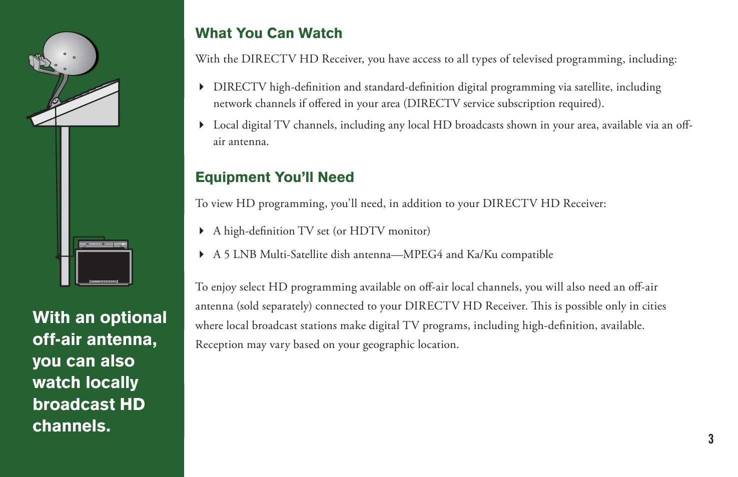 DirecTV User Manual H20 User Manual | Page 11 / 100