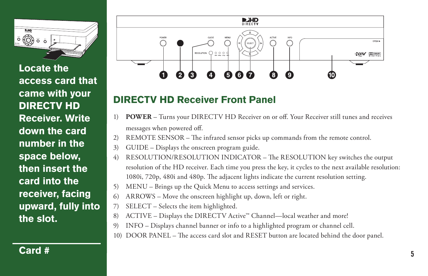 DirecTV User Manual H20 User Manual | Page 13 / 100