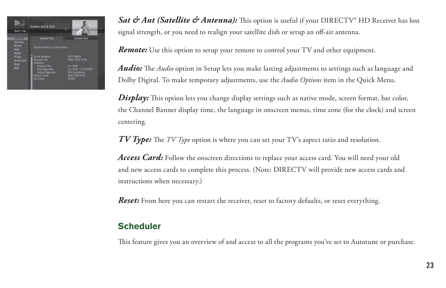 DirecTV User Manual H20 User Manual | Page 31 / 100