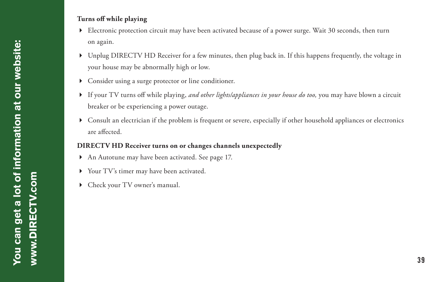 DirecTV User Manual H20 User Manual | Page 47 / 100