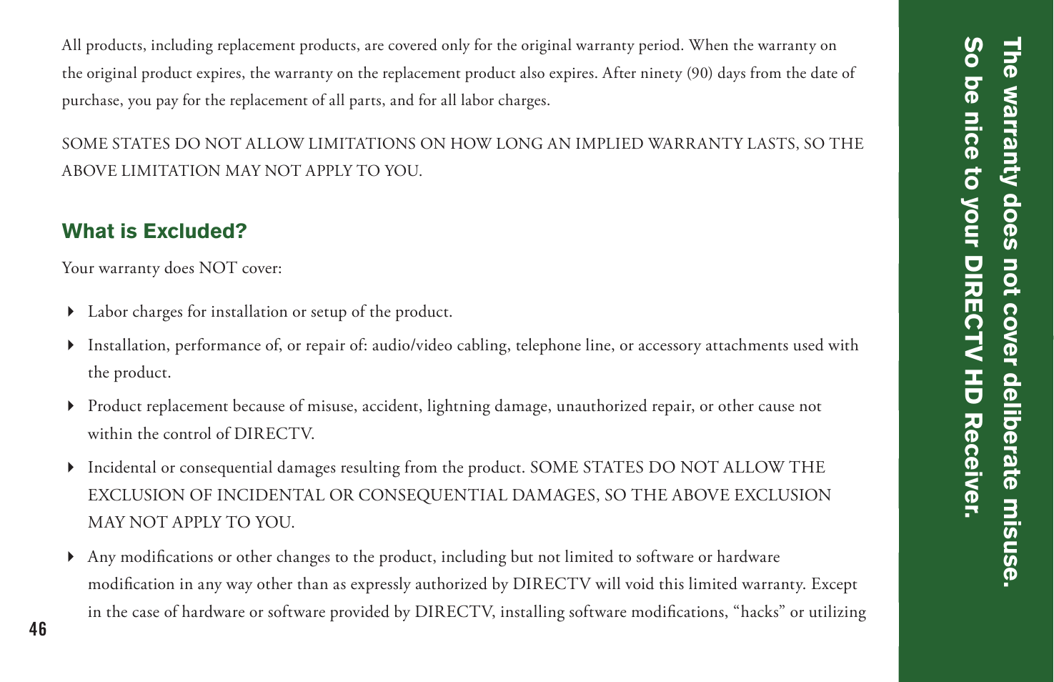 DirecTV User Manual H20 User Manual | Page 54 / 100