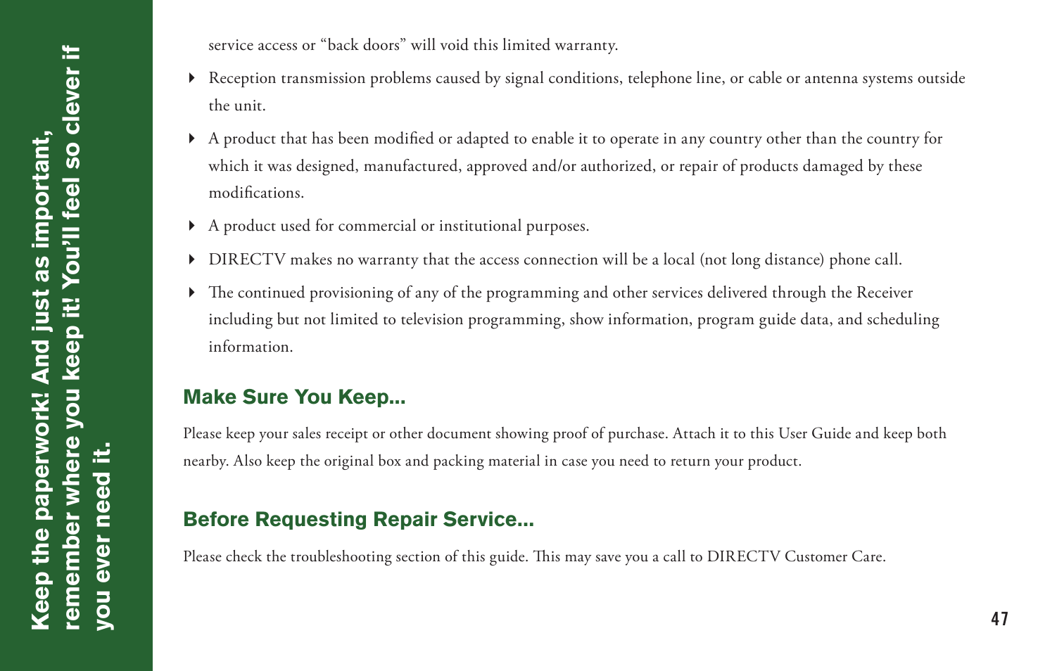 DirecTV User Manual H20 User Manual | Page 55 / 100