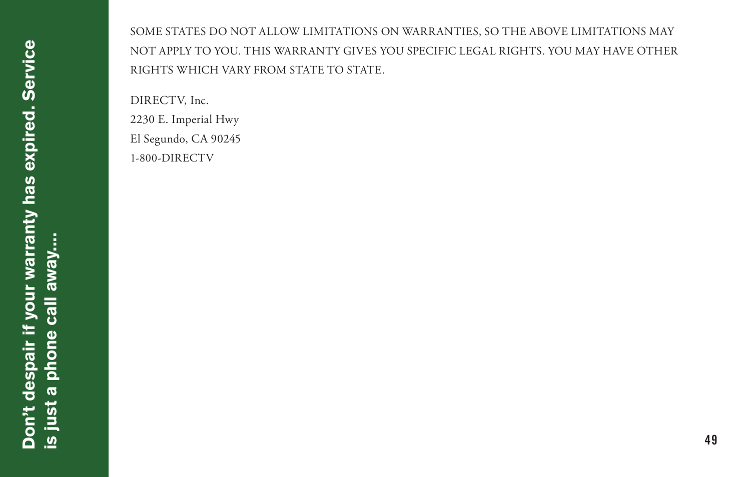 DirecTV User Manual H20 User Manual | Page 57 / 100