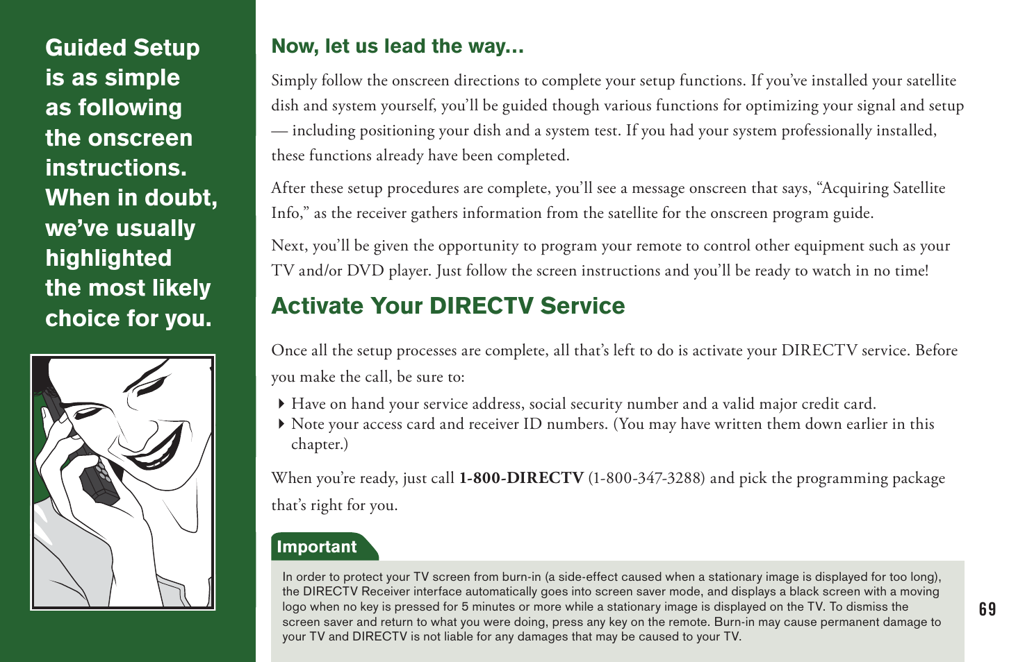 Activate your directv service | DirecTV User Manual H20 User Manual | Page 77 / 100