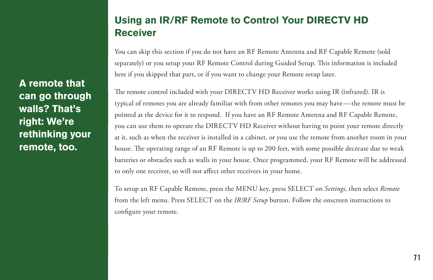 DirecTV User Manual H20 User Manual | Page 79 / 100