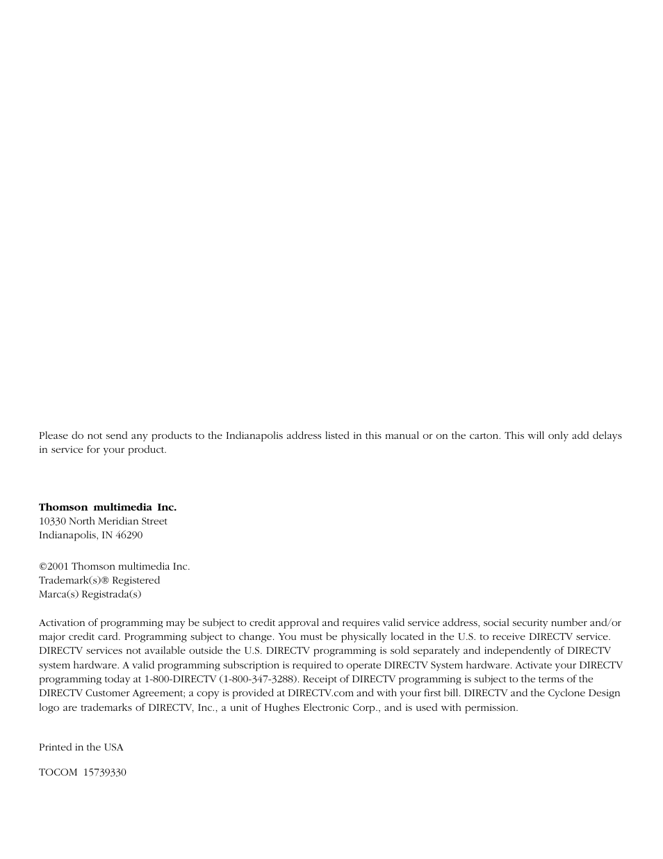 DirecTV HD65W20 User Manual | Page 4 / 100