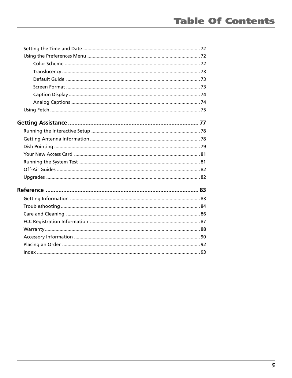 DirecTV HD65W20 User Manual | Page 9 / 100