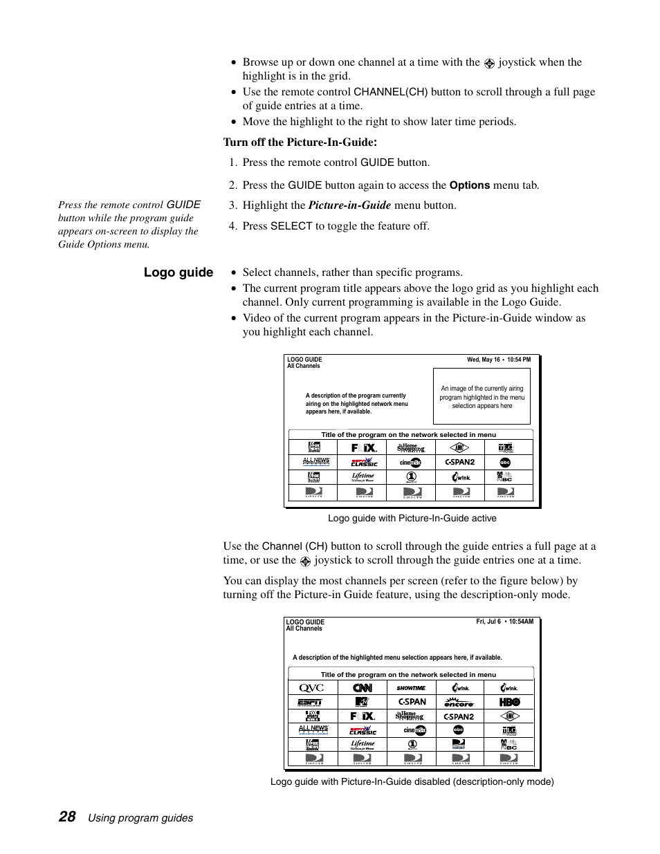 Logo guide | DirecTV GCEB0 User Manual | Page 35 / 119