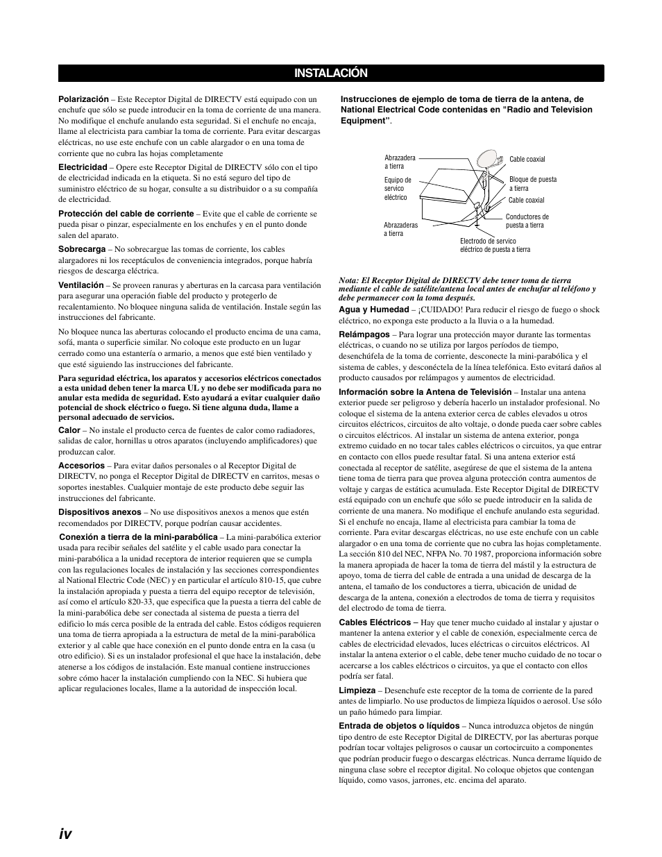 Instalación | DirecTV GCEB0 User Manual | Page 59 / 119