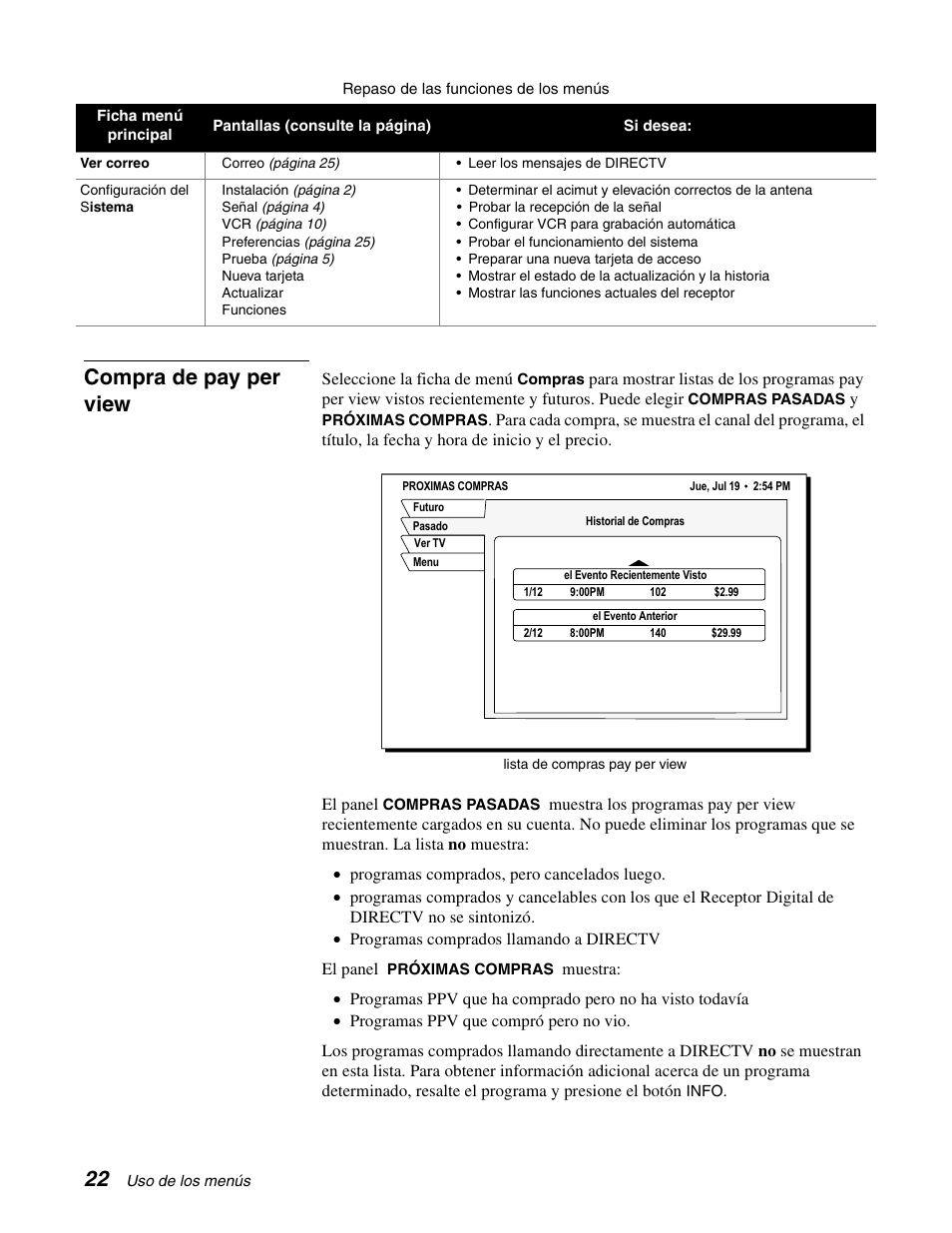 Compra de pay per view | DirecTV GCEB0 User Manual | Page 85 / 119