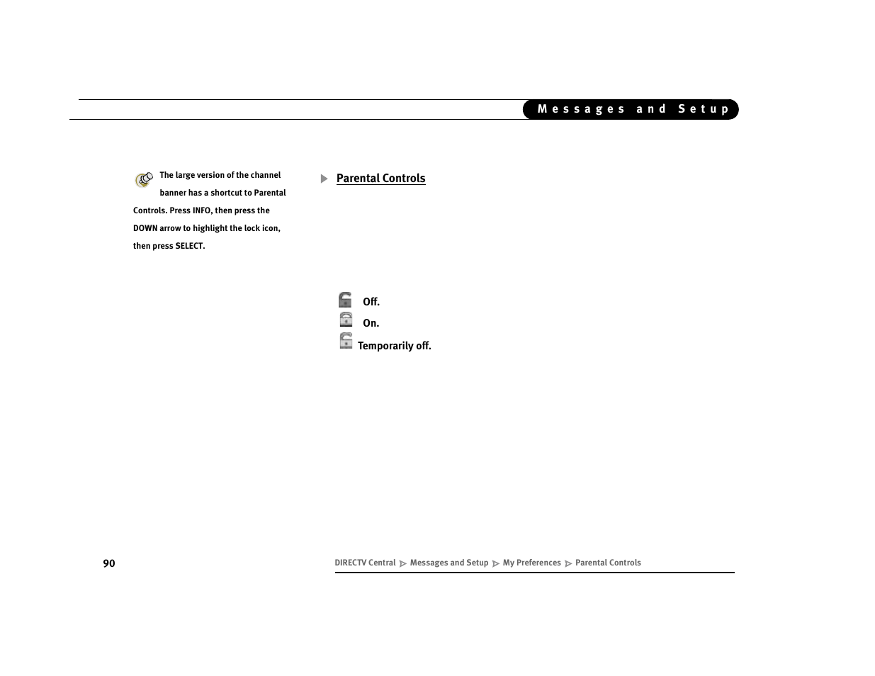 Parental controls | DirecTV Digital Satellite Recorder User Manual | Page 101 / 176