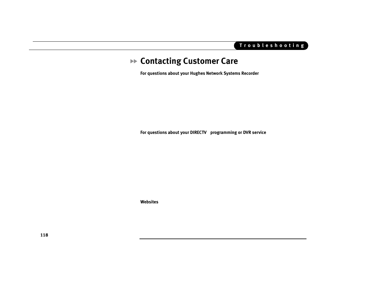 Contacting customer care | DirecTV Digital Satellite Recorder User Manual | Page 129 / 176