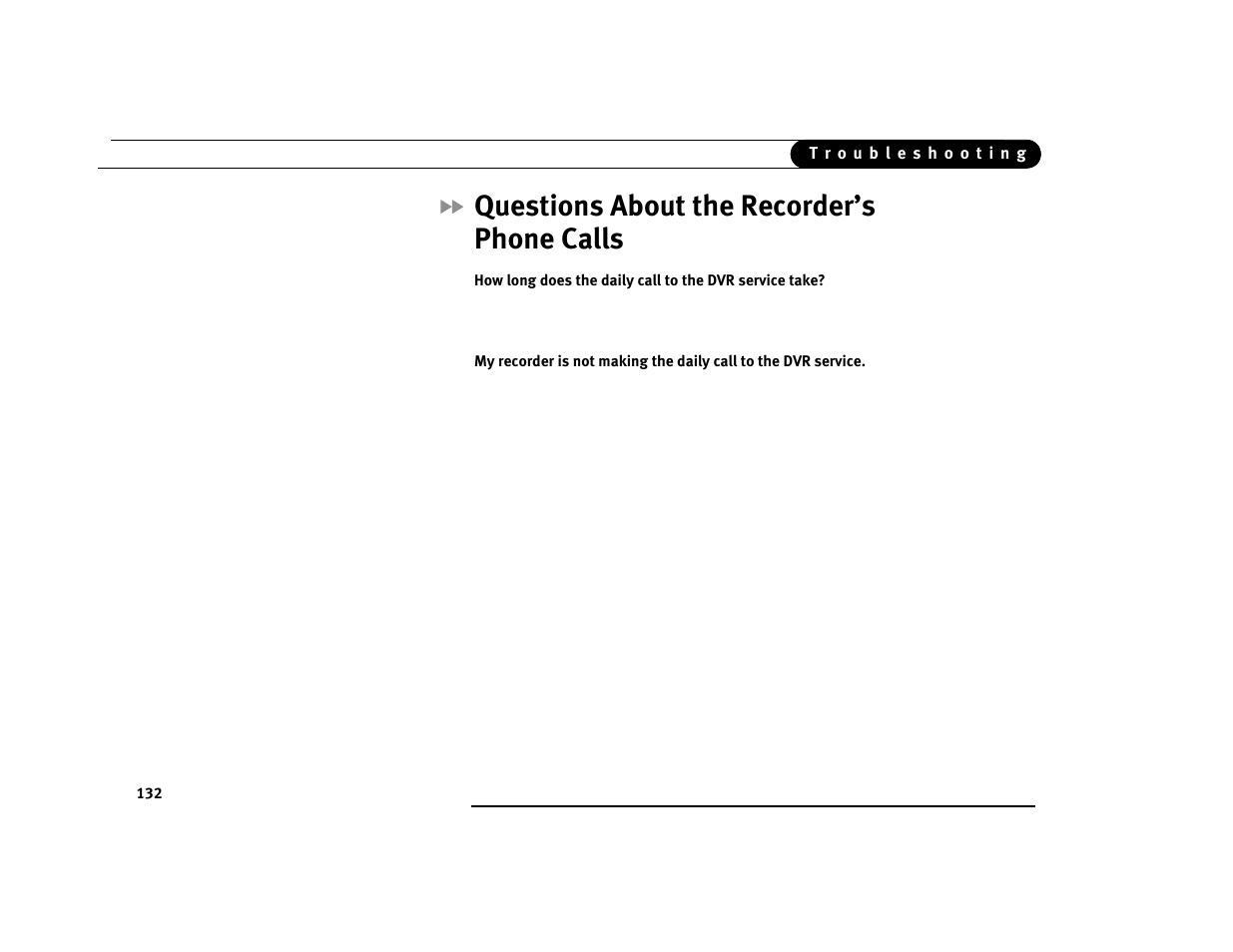Questions about the recorder’s phone calls | DirecTV Digital Satellite Recorder User Manual | Page 143 / 176