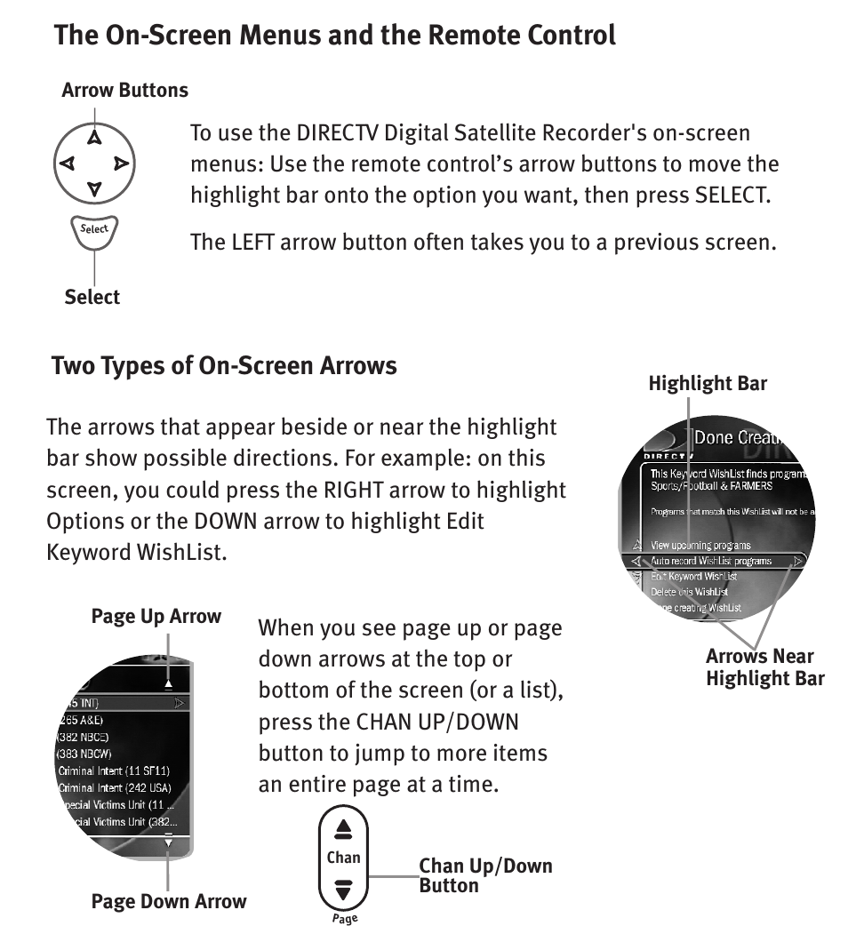 Cover flap - navigation, The on-screen menus and the remote control | DirecTV Digital Satellite Recorder User Manual | Page 3 / 176