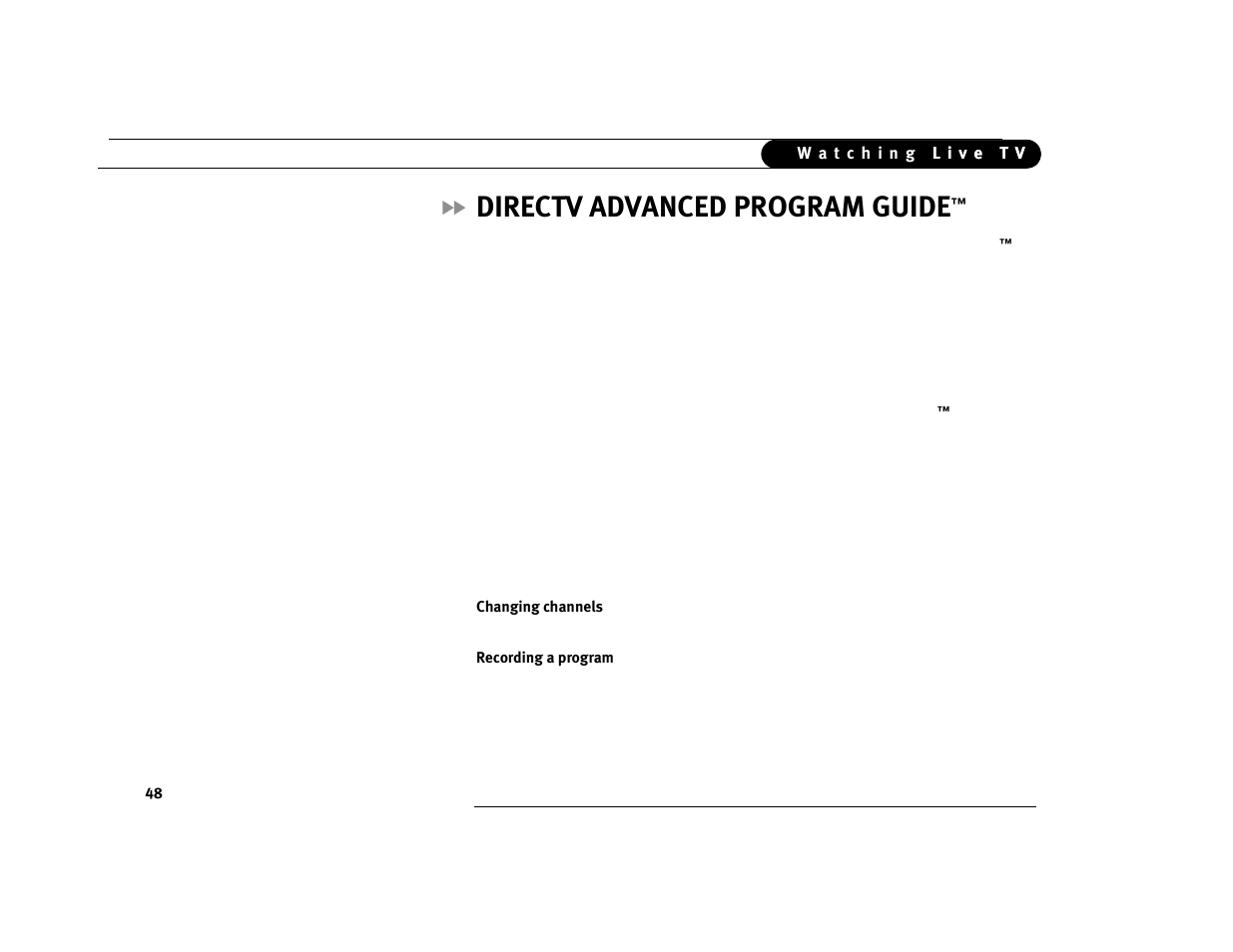 Directv advanced program guide | DirecTV Digital Satellite Recorder User Manual | Page 59 / 176