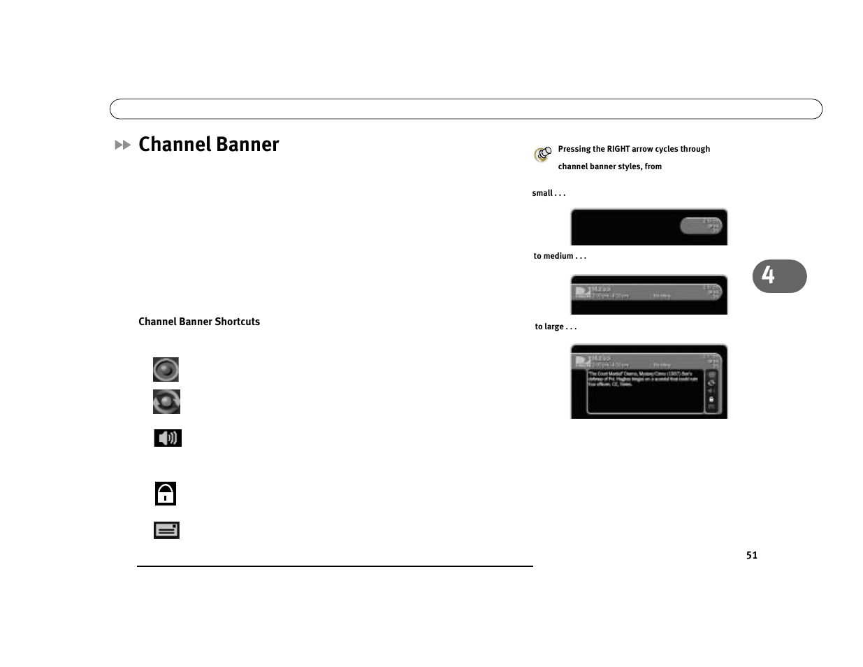 Channel banner | DirecTV Digital Satellite Recorder User Manual | Page 62 / 176