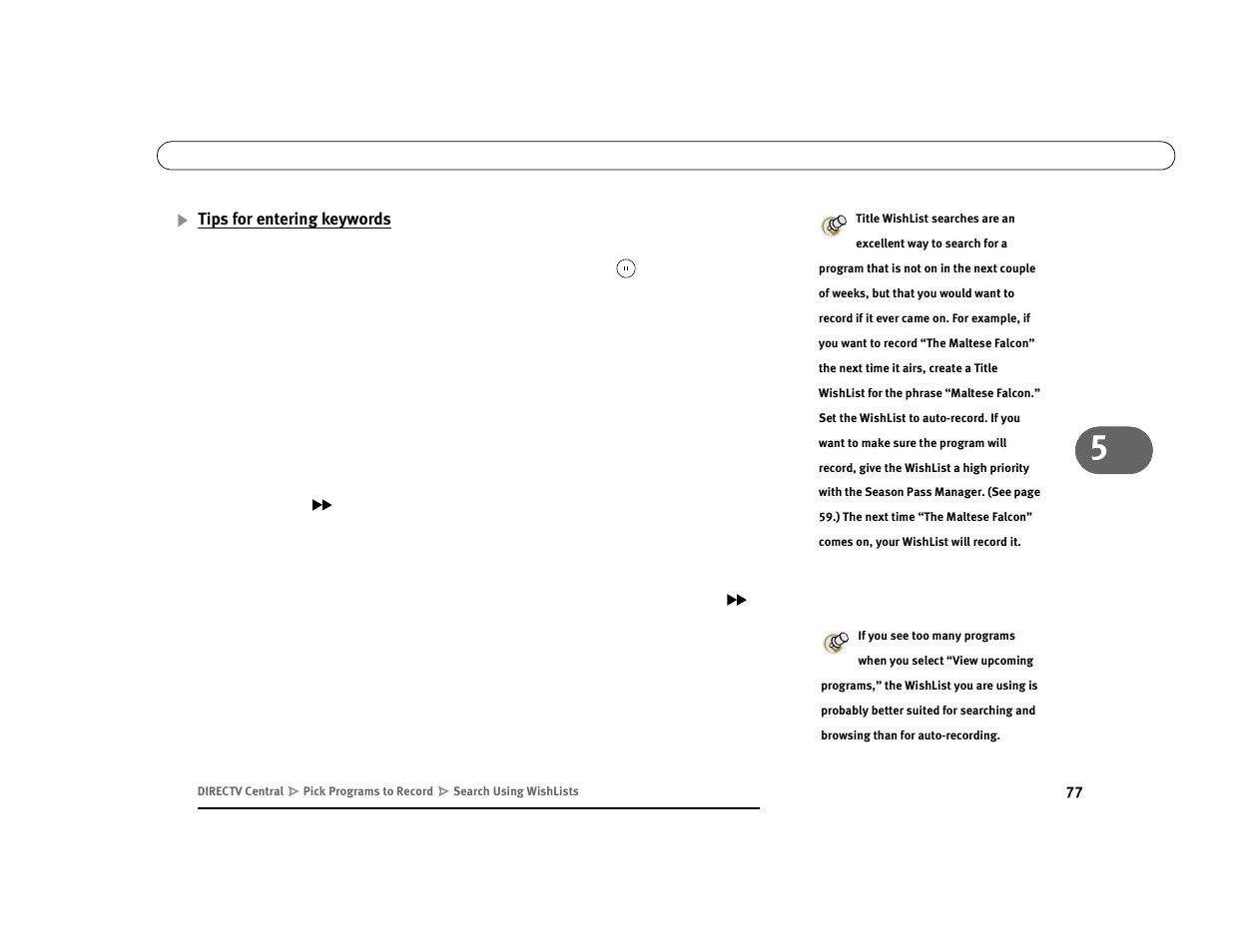 Tips for entering keywords | DirecTV Digital Satellite Recorder User Manual | Page 88 / 176