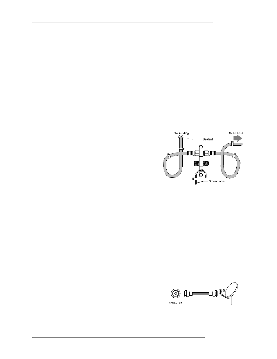 Attaching the lnb to the lnb support arm, Routing the lnb cable to the satellite receiver, Connecting the satellite dish antenna | DirecTV HIRD-D11 User Manual | Page 34 / 74