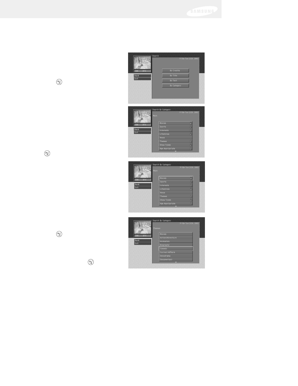 Chapter 3: watching tv, Searching by category | DirecTV SIR-S75 User Manual | Page 64 / 122