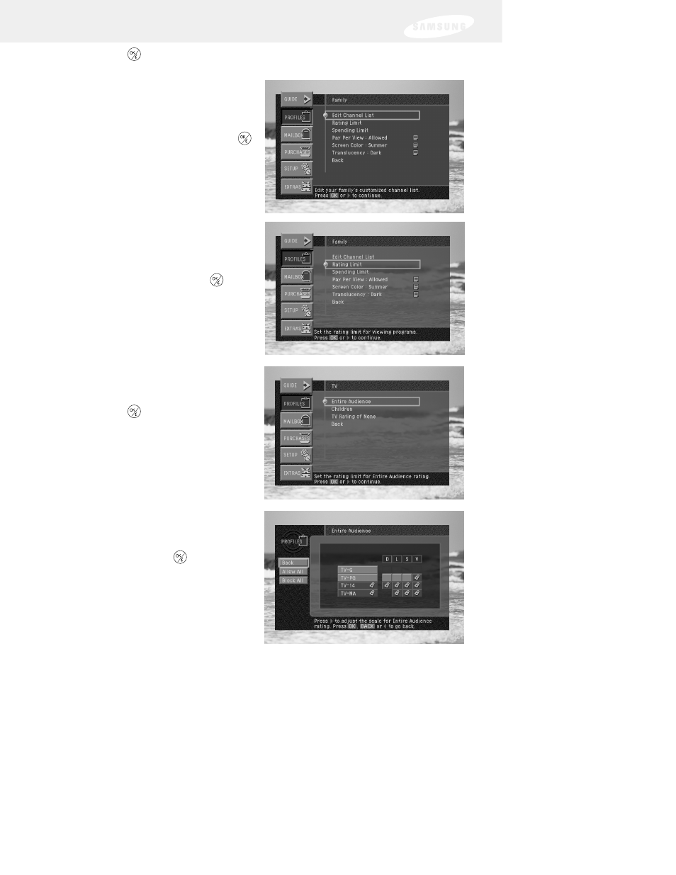 Chapter 5: user profiles | DirecTV SIR-S75 User Manual | Page 83 / 122