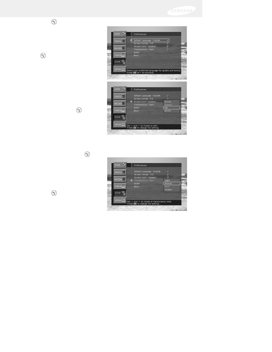 Setting the default audio preference | DirecTV SIR-S75 User Manual | Page 97 / 122