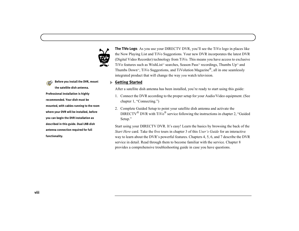 Getting started | DirecTV DVR39 User Manual | Page 11 / 176