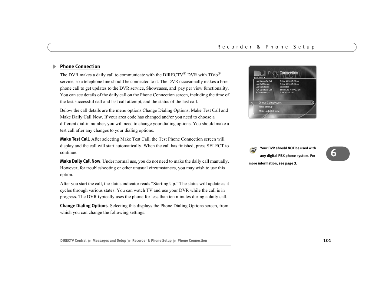 Phone connection | DirecTV DVR39 User Manual | Page 112 / 176