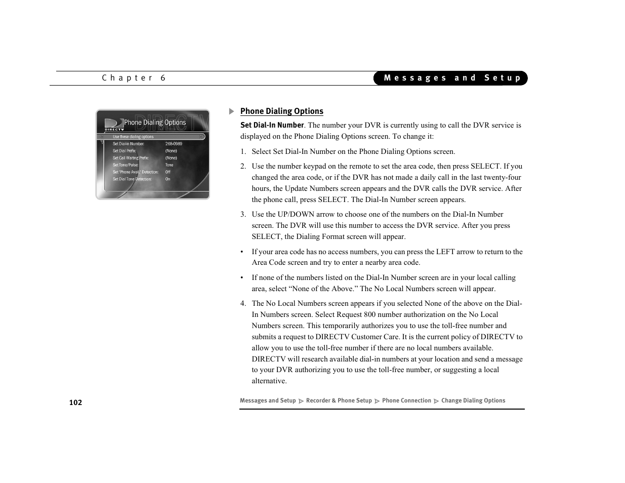 Phone dialing options, Questions about audio | DirecTV DVR39 User Manual | Page 113 / 176