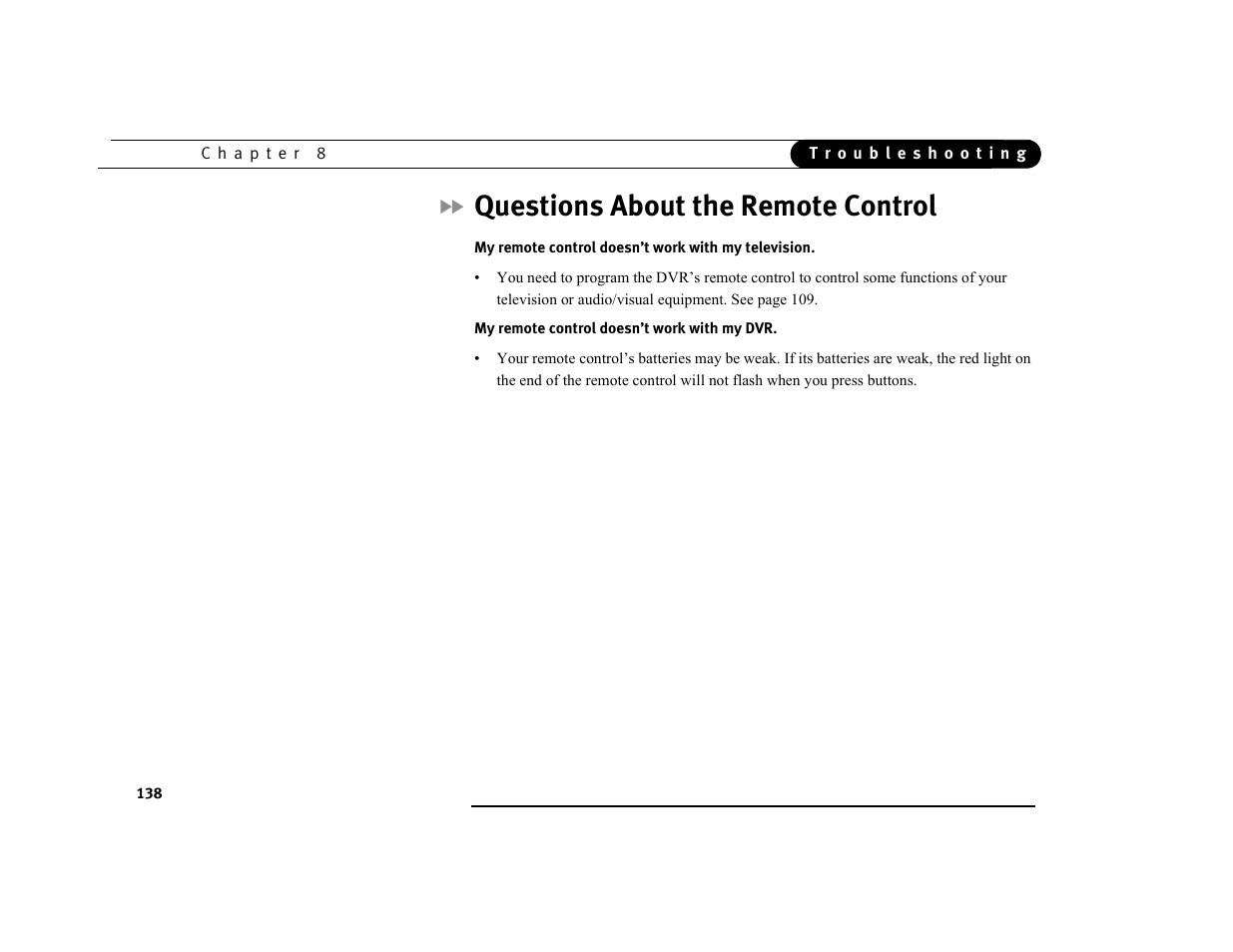 Questions about the remote control | DirecTV DVR39 User Manual | Page 149 / 176