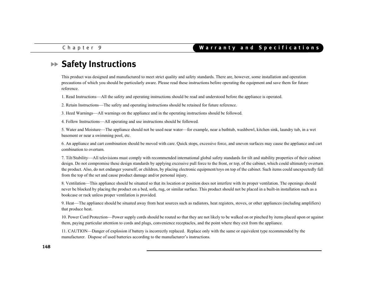 Safety instructions | DirecTV DVR39 User Manual | Page 159 / 176