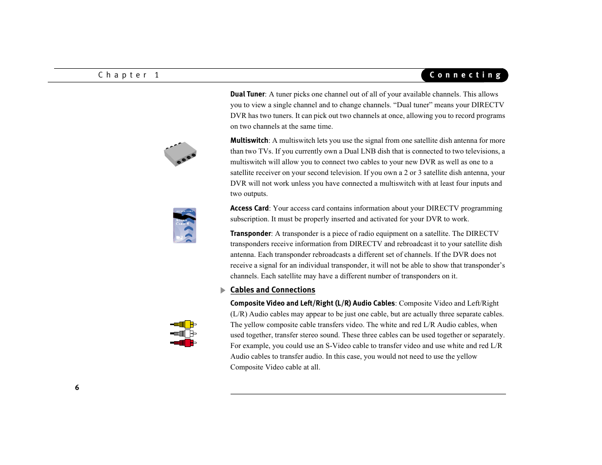 Cables and connections | DirecTV DVR39 User Manual | Page 17 / 176
