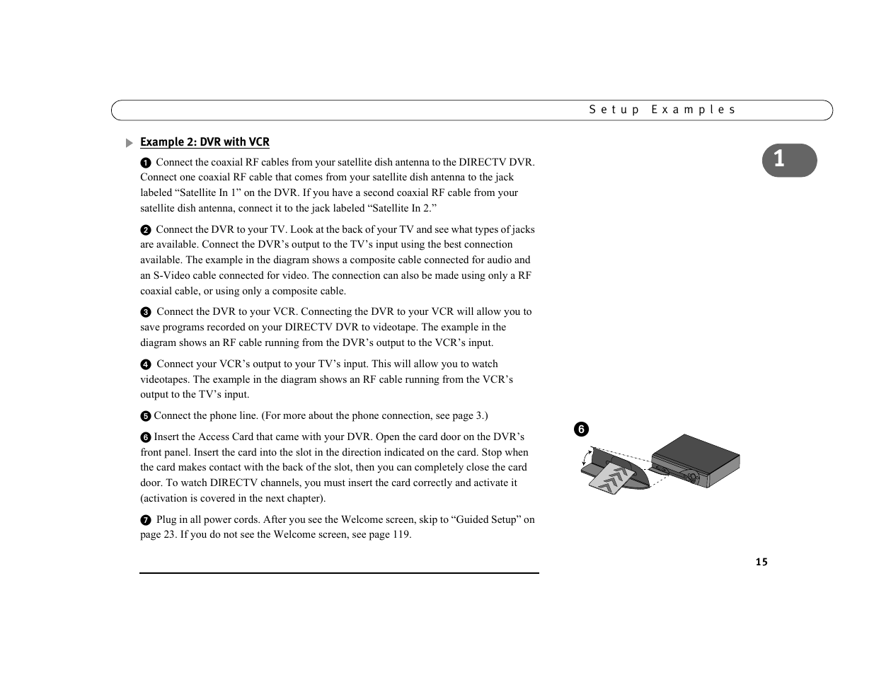 Example 2: dvr with vcr | DirecTV DVR39 User Manual | Page 26 / 176