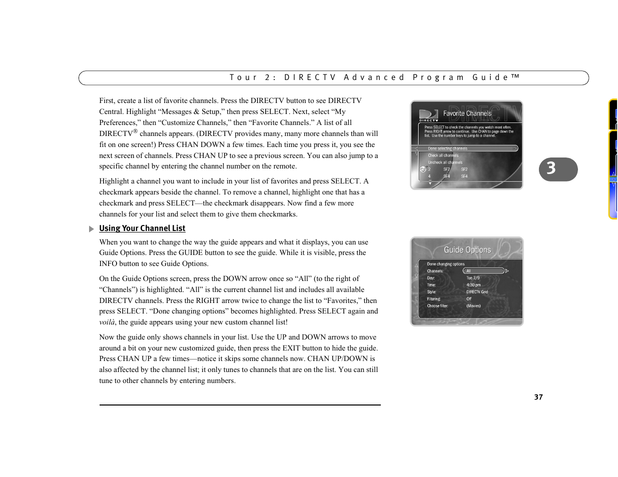 Using your channel list | DirecTV DVR39 User Manual | Page 48 / 176