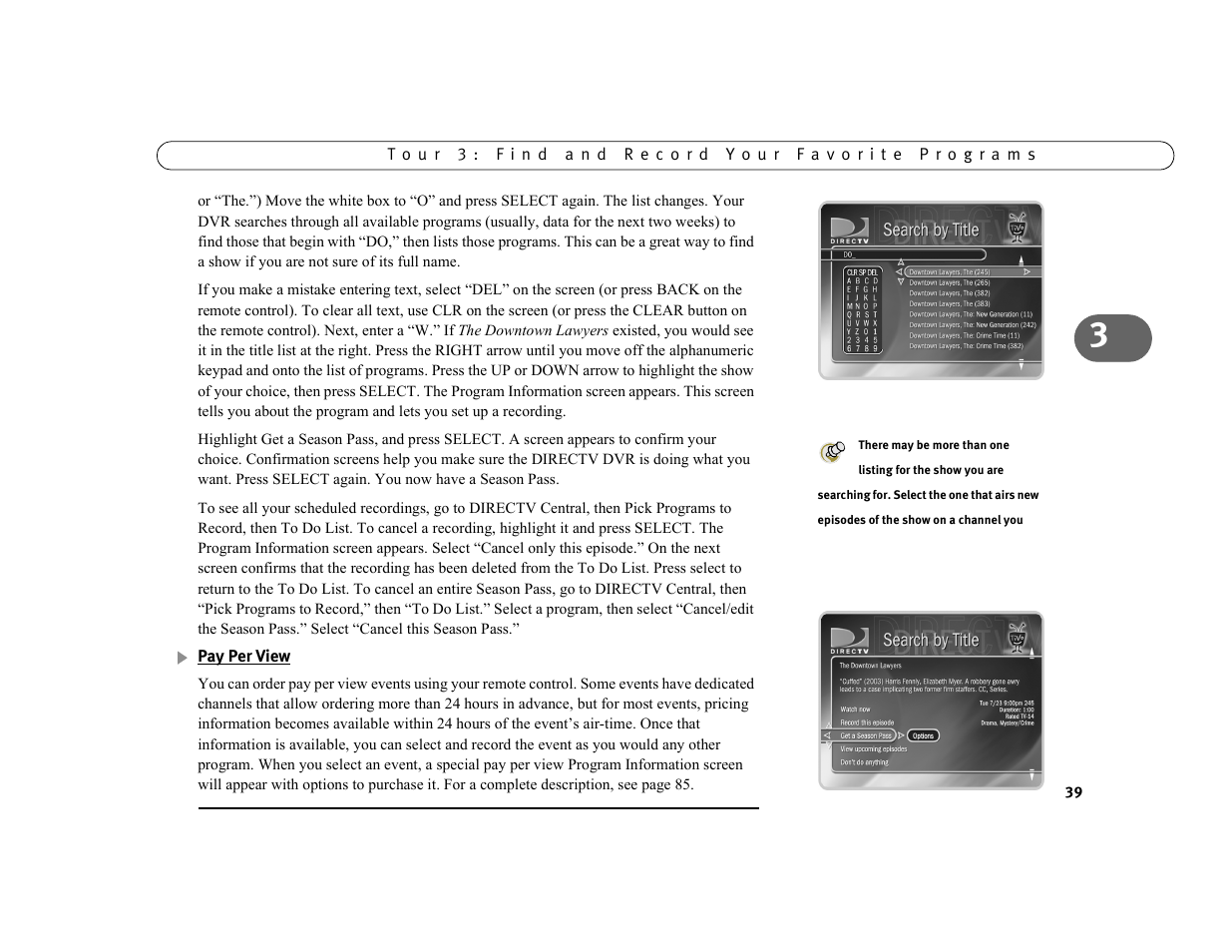 Pay per view | DirecTV DVR39 User Manual | Page 50 / 176