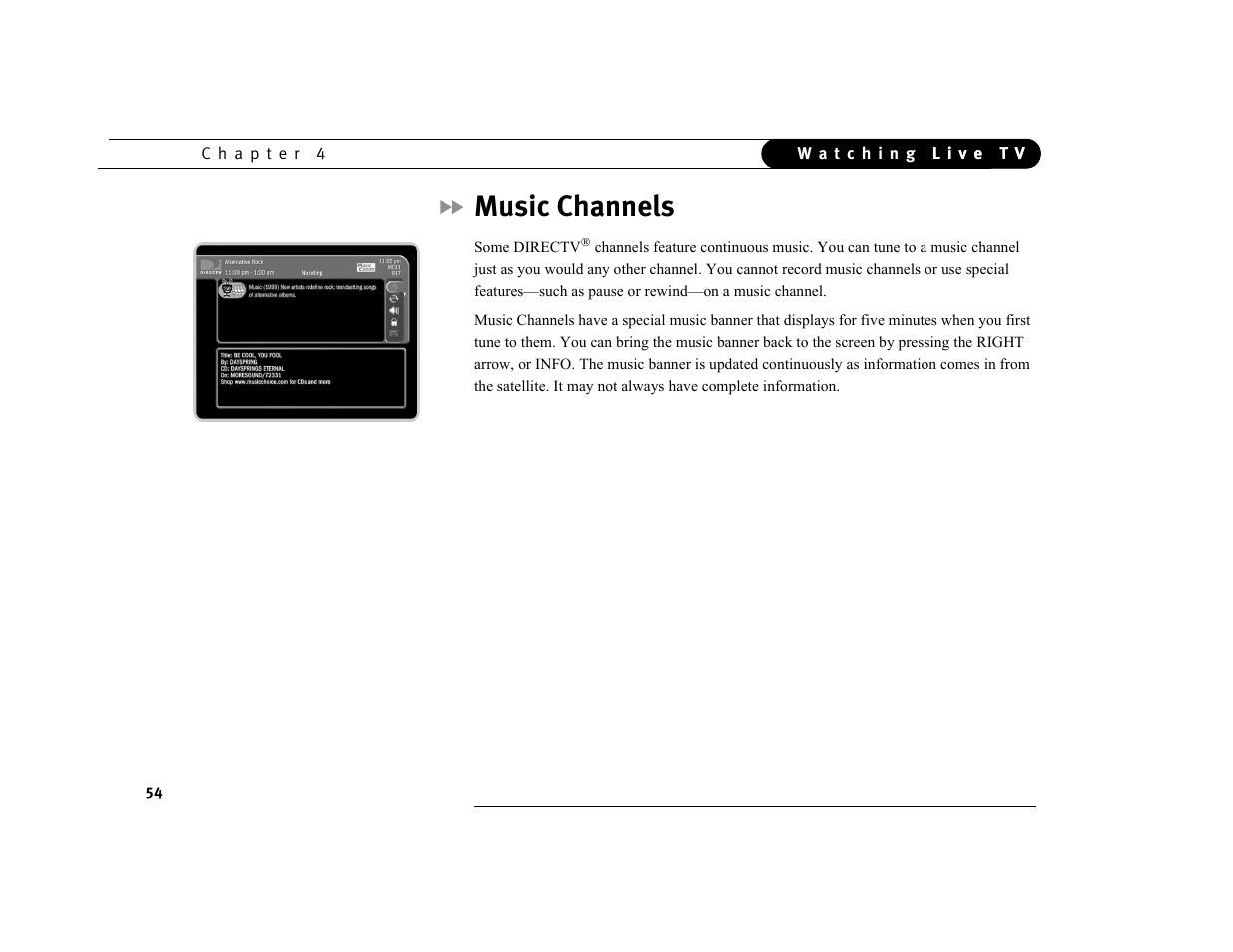 Music channels | DirecTV DVR39 User Manual | Page 65 / 176