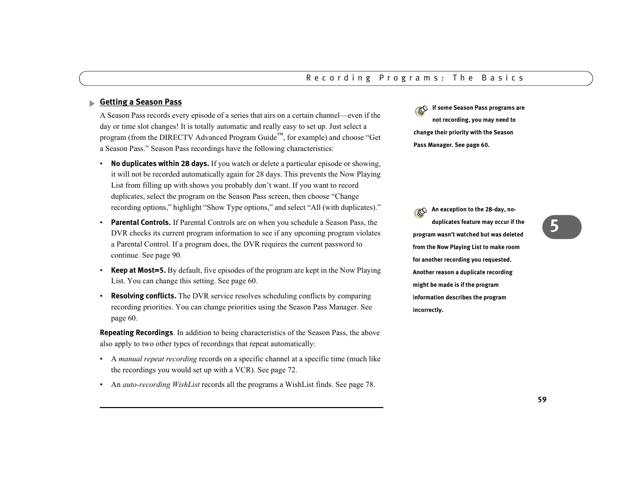 Getting a season pass | DirecTV DVR39 User Manual | Page 70 / 176