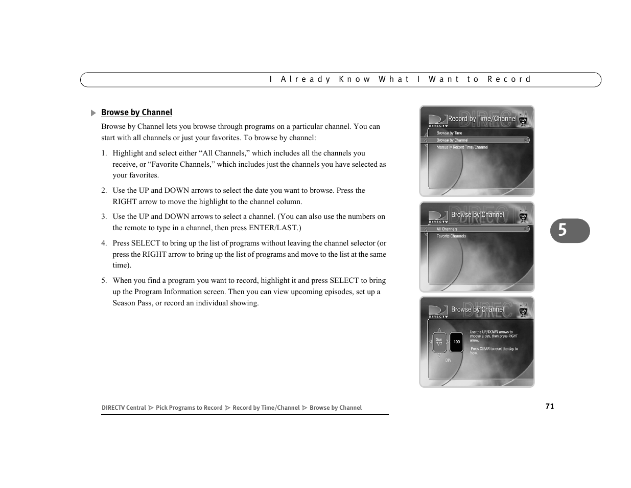 Browse by channel | DirecTV DVR39 User Manual | Page 82 / 176
