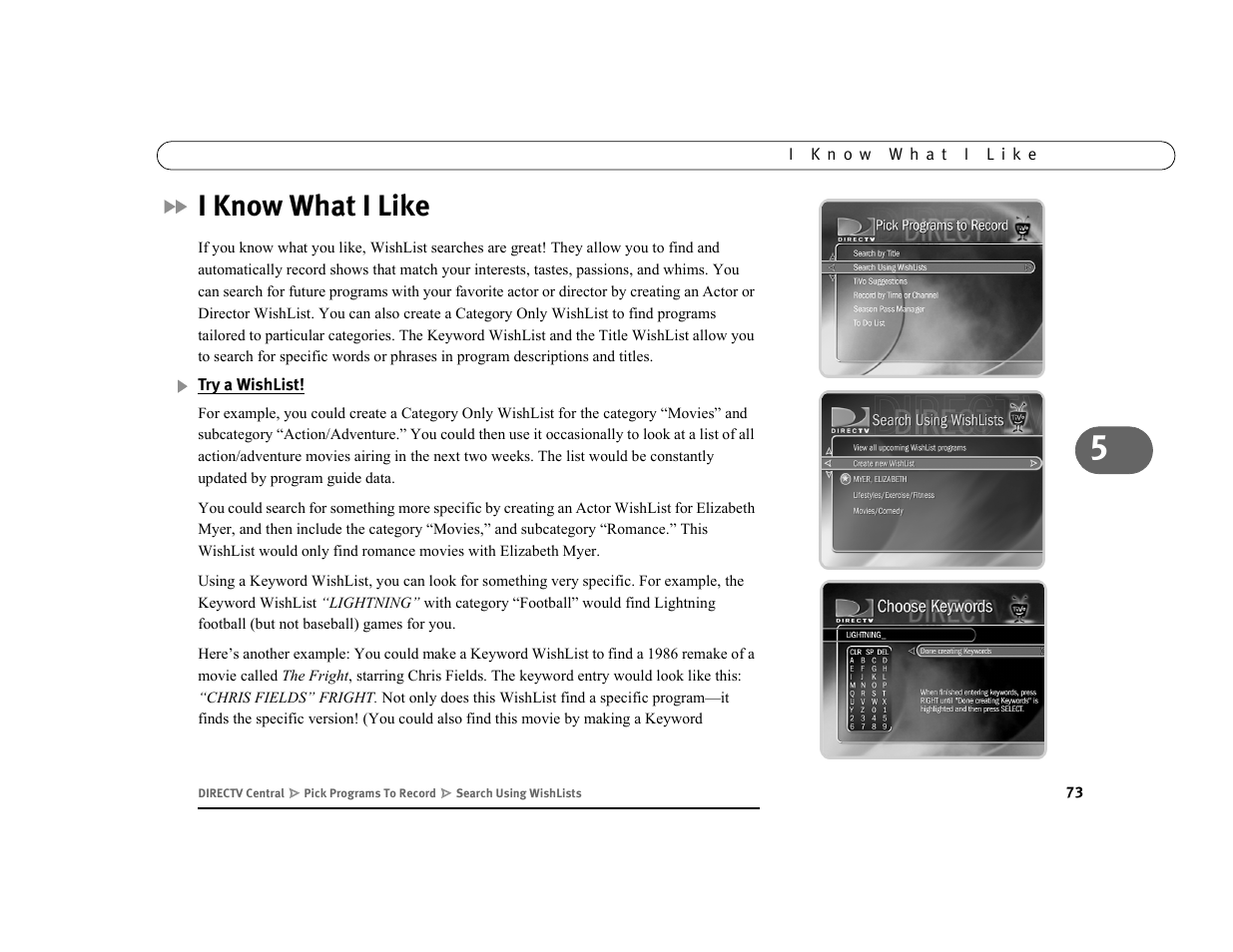 I know what i like, Try a wishlist | DirecTV DVR39 User Manual | Page 84 / 176