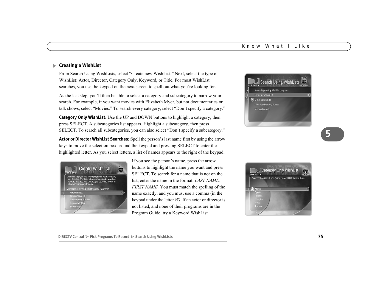 Creating a wishlist | DirecTV DVR39 User Manual | Page 86 / 176