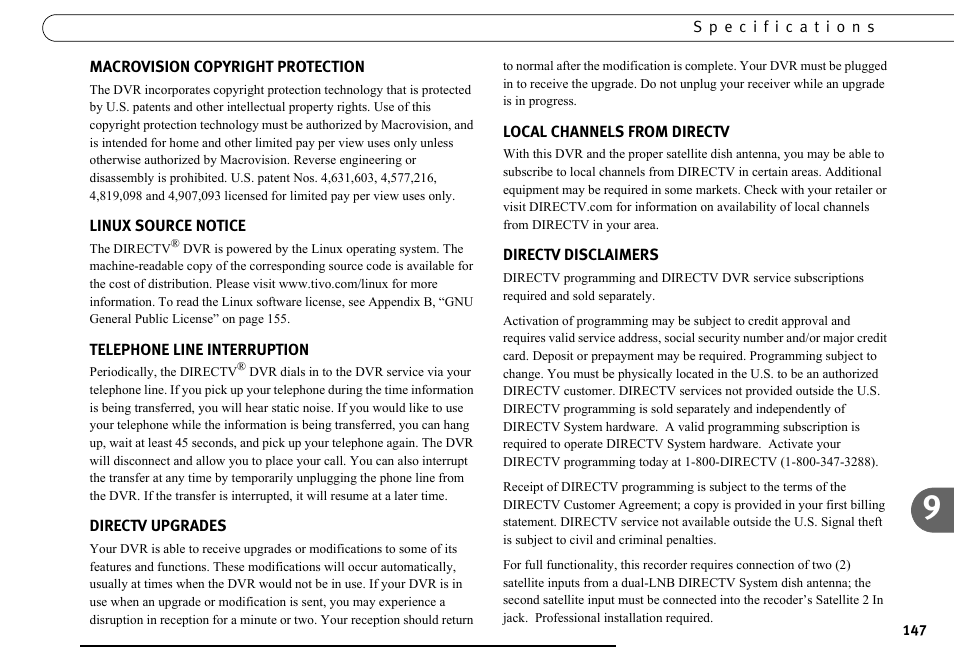 DirecTV DVR40 User Manual | Page 157 / 174