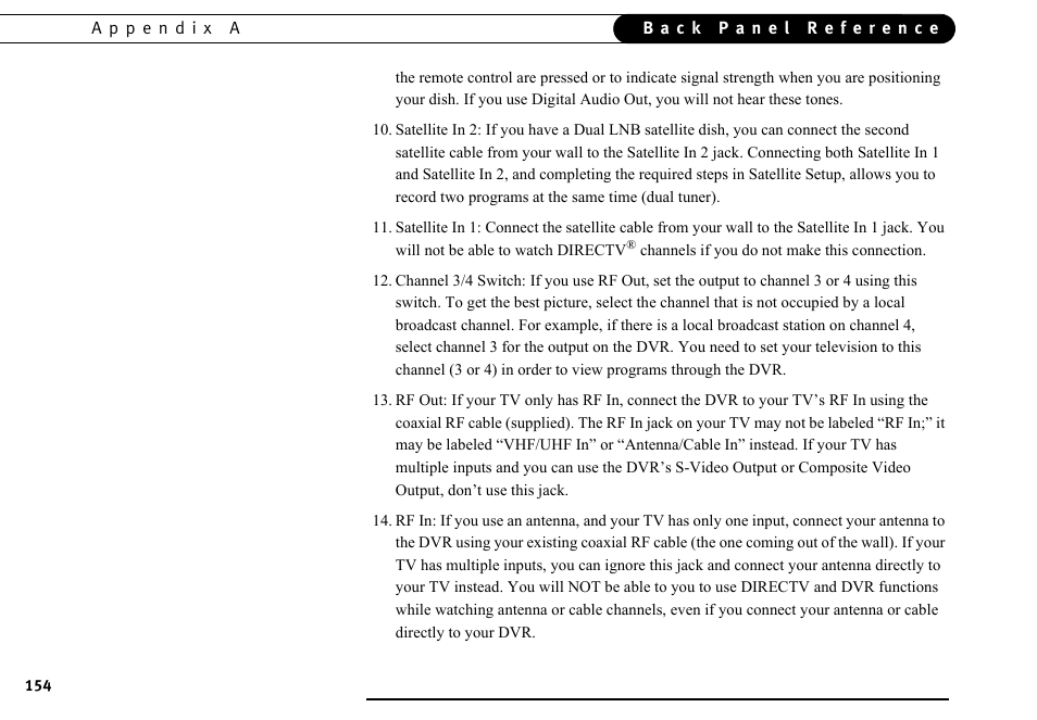 DirecTV DVR40 User Manual | Page 164 / 174