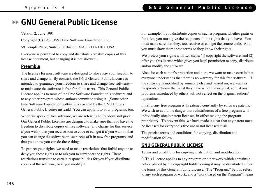 Gnu general public license, Preamble | DirecTV DVR40 User Manual | Page 166 / 174
