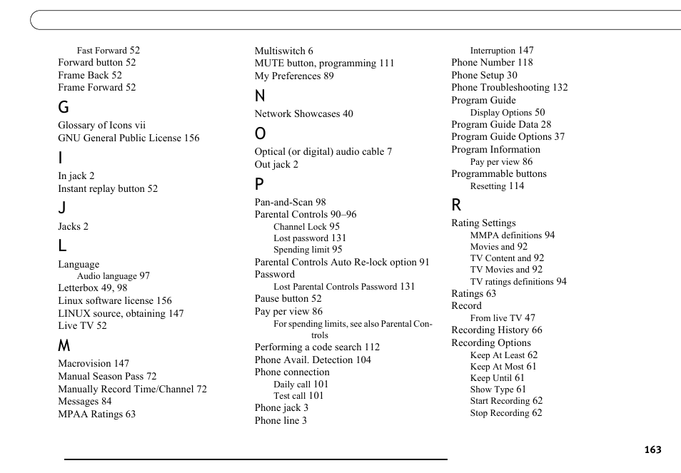 DirecTV DVR40 User Manual | Page 173 / 174