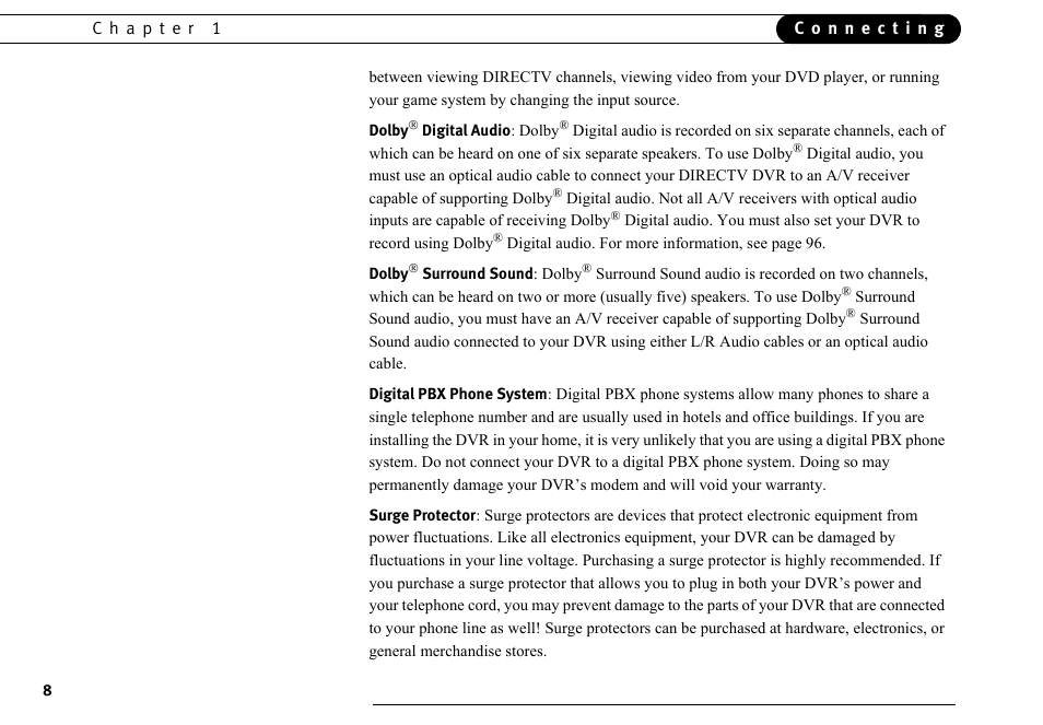 DirecTV DVR40 User Manual | Page 18 / 174