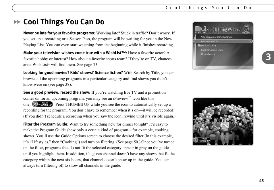 Cool things you can do | DirecTV DVR40 User Manual | Page 53 / 174